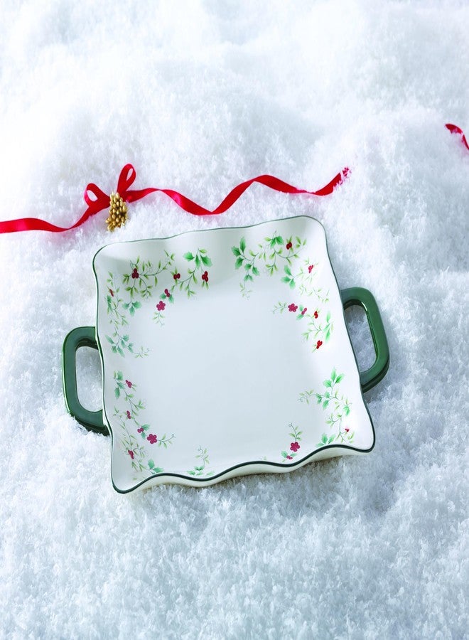 Pfaltzgraff Winterberry Square Platter with Handles, Multicolored, 15.25 Inch - Image 3