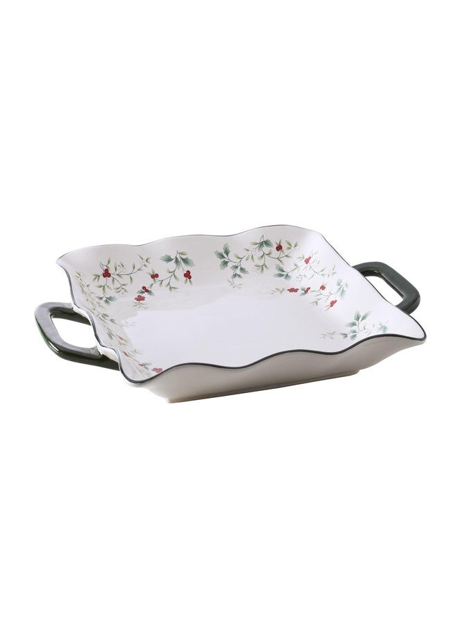 Pfaltzgraff Winterberry Square Platter with Handles, Multicolored, 15.25 Inch - Image 4