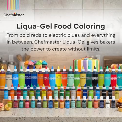 Chefmaster Royal Blue LiquaGel Food Coloring  Vibrant Color  ProfessionalGrade Dye for Icing Frosting Fondant  Baking  Decorating  FadeResistant  EasytoUse  Made in USA  070 oz - Image 5