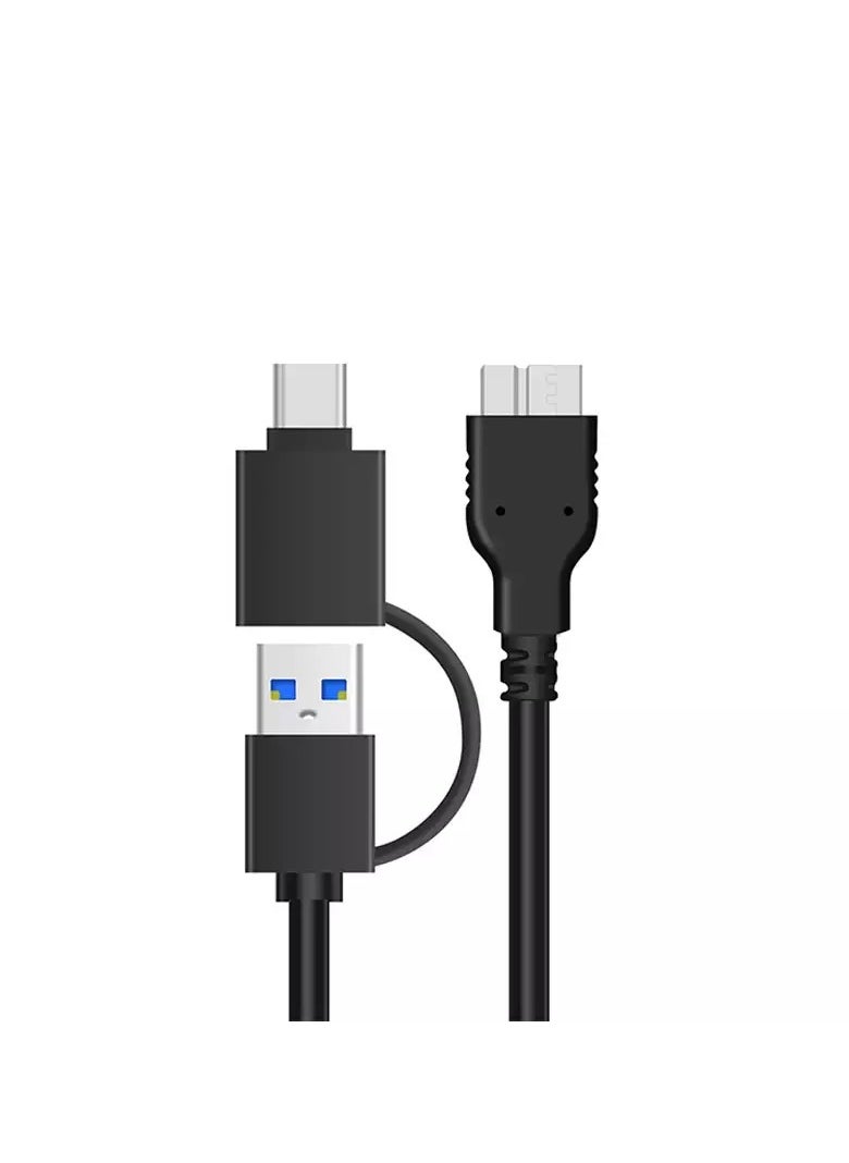 أونتن - حافظة خارجية UHD1 مقاس 2.5 بوصة SSD وHDD – USB 3.2 Gen1 / USB-C إلى SATA – حتى 5 تيرابايت – لحمل محرك الأقراص الصلبة الخارجي لأجهزة الكمبيوتر المحمولة والكمبيوتر الشخصي | أسود (OTN-UHD) - Image 1