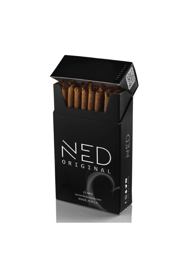 Ned Premium Natural Vietnamese Oud Incense Sticks – NED Original Packet – 25 Thick Long Burning Incense Sticks – Over 45 Minutes of Natural Oud Scent – Incense Base Not Included - Image 1