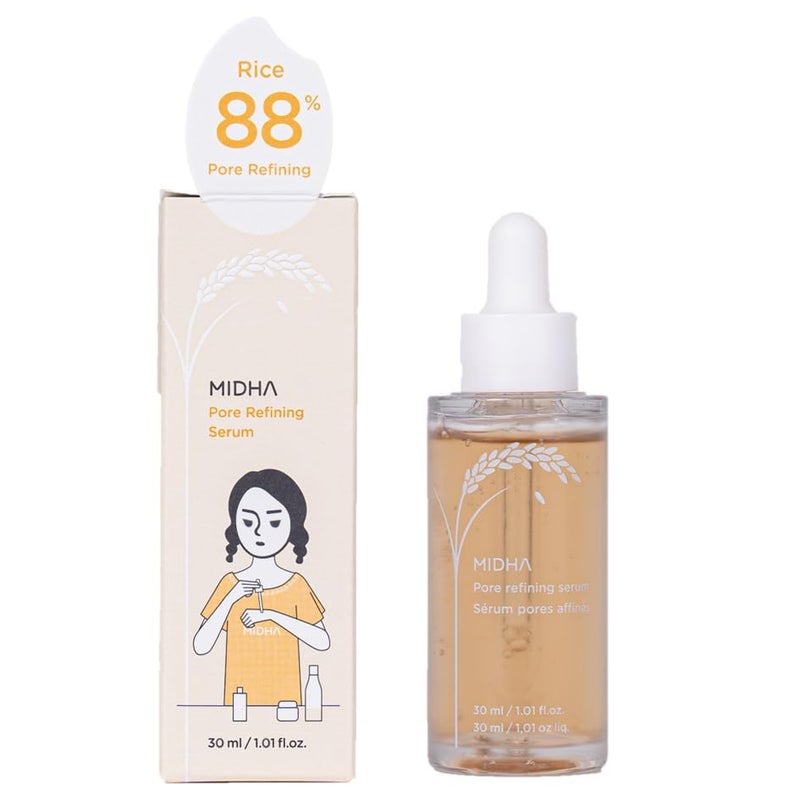 MIDHA Pore Refining Serum to control enlarged pores and make smooth skin texture PHA vegan