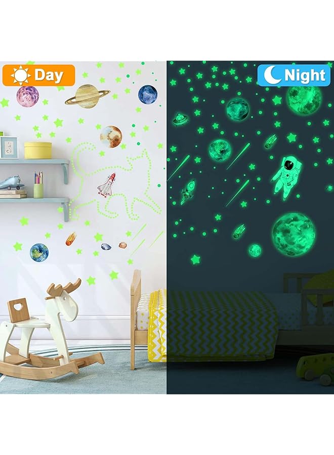 erorex Glow In The Dark Stars Wall Stickers 849 Pcs Gl Planets Stickers For Ceiling Decor Solar System Luminous Stars And Dots Wall Decals For Bedroom Living Room Baby Nursery Decoration - Image 4