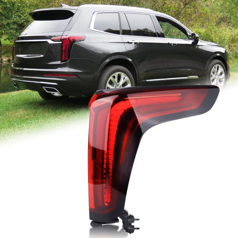 KAMDKI RH Tail Light Fit for 2020 2021 2022 2023 Cadillac XT6 Luxury Premium Luxury LED Rear Lamp With Bulbs Right Passenger Side Rear Lights 85000449 84716491