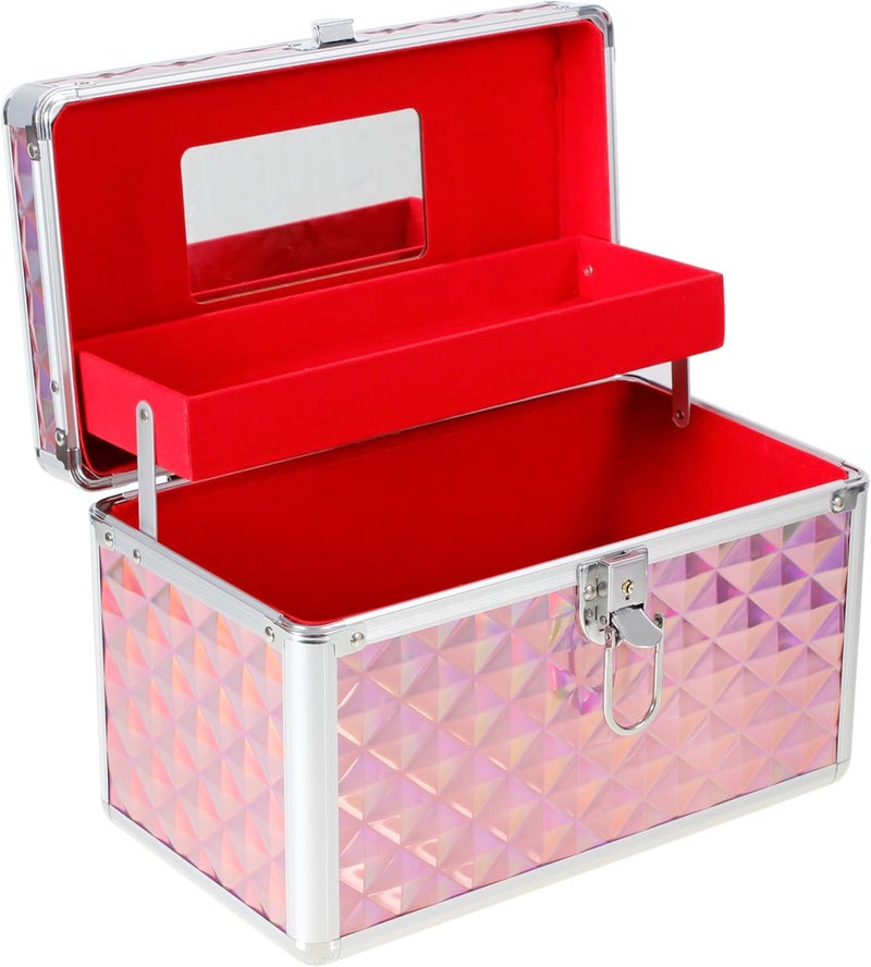 AR BRAND EST. 2021 Aluminium Hard Make Up Travel Storage Box Cosmetic Beauty Vanity Case Organiser - Image 4