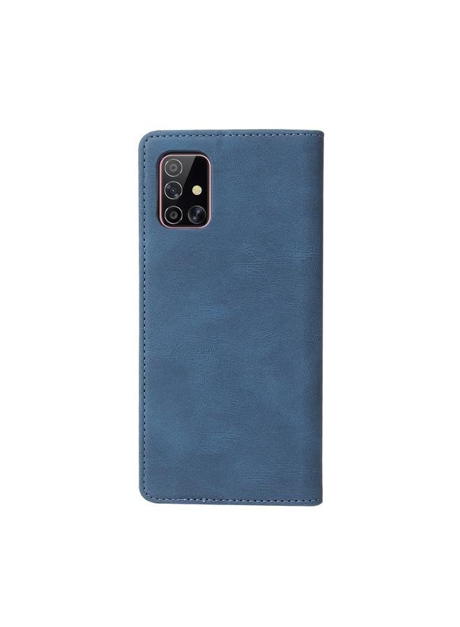 S-TOP Case For Samsung Galaxy A51 5G Simple Suction Closure Horizontal Flip Leather Case with Holder & Card Slot & Wallet - Image 3