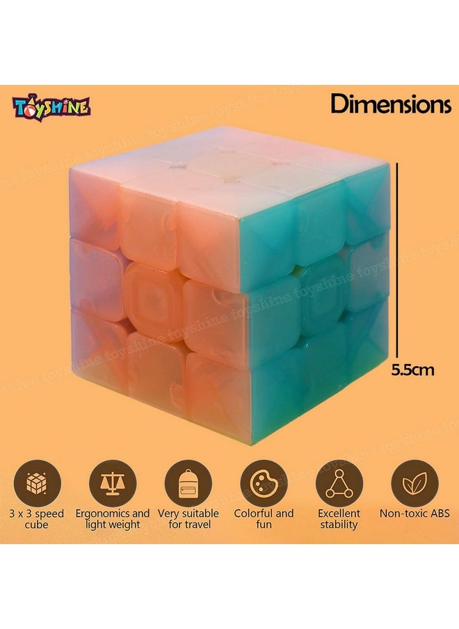 Toyshine Toyshine Qiyi 3x3 Jelly Speed Cube Stickerless 3x3x3 Magic Cube Puzzle Brain Teaser Toys Gifts for Kids Adults Challenge Magic Cube Puzzles Toys  - Image 5