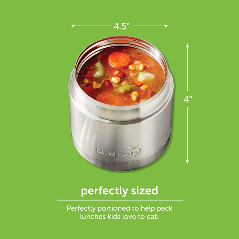 LunchBots 16oz thermos Stainless Steel Wide Mouth - Insulated thermos With Vented Lid - Keeps Food Hot or Cold for Hours - Leak-Proof Portable Thermal Food Jar is Ideal for Soup - 16 ounce - Navy - Image 2