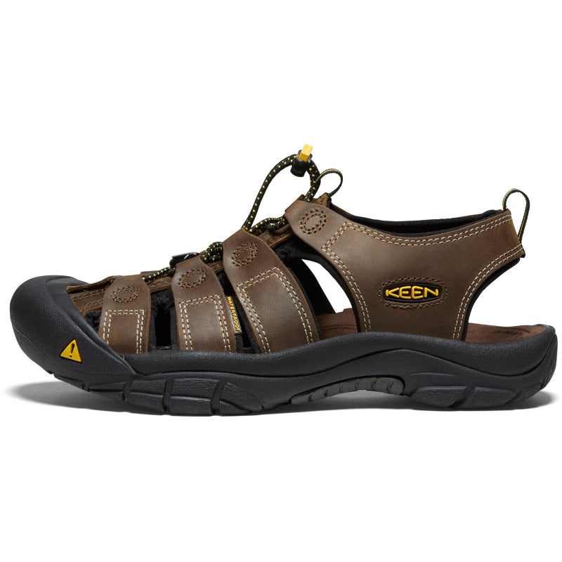 KEEN Men's Newport Closed Toe Leather Sandals, 8.5, Bison - Image 3