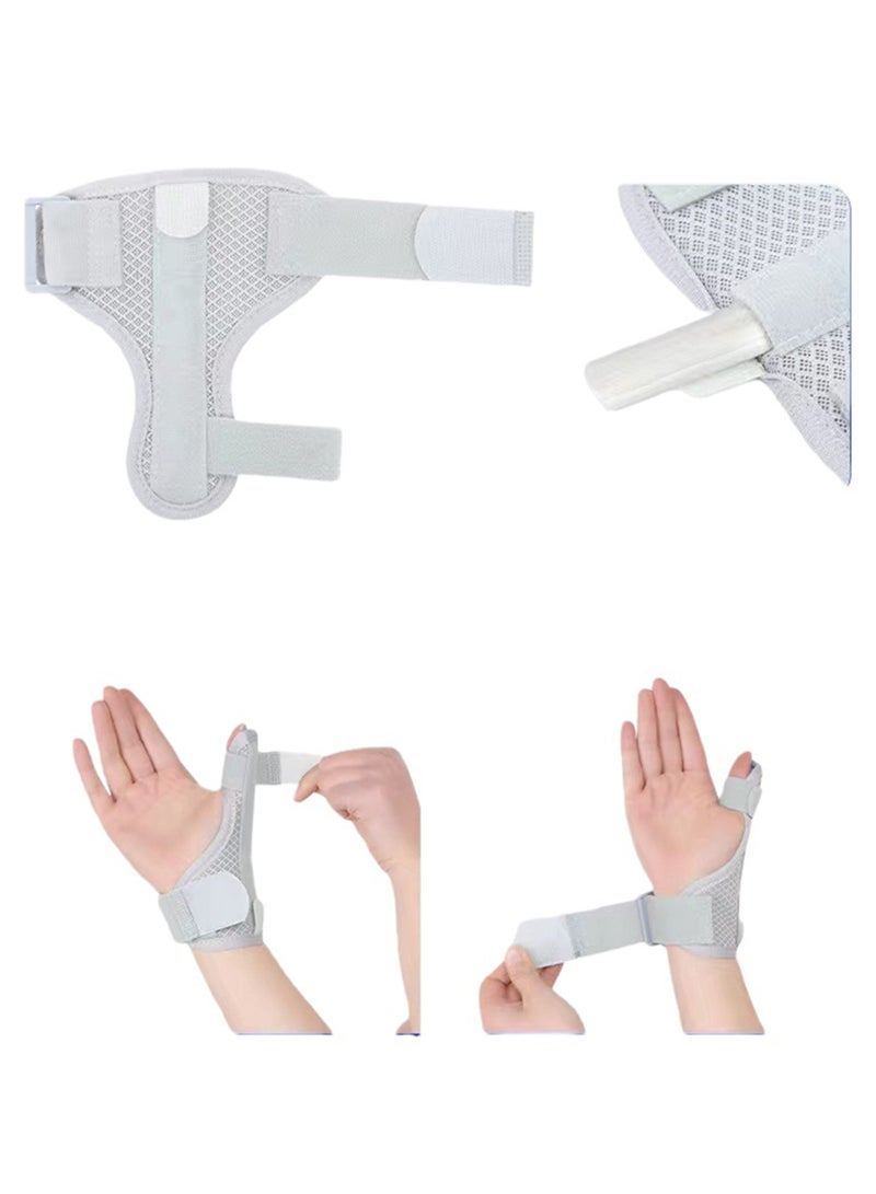 Eilimi Thumb Brace for Men and Women,CMC Joint Thumb Spica Splint for Pain Relief,Tendonitis, Thumb Wrist Stabilization Support for Right or Left Hand(A-Grey) - Image 3