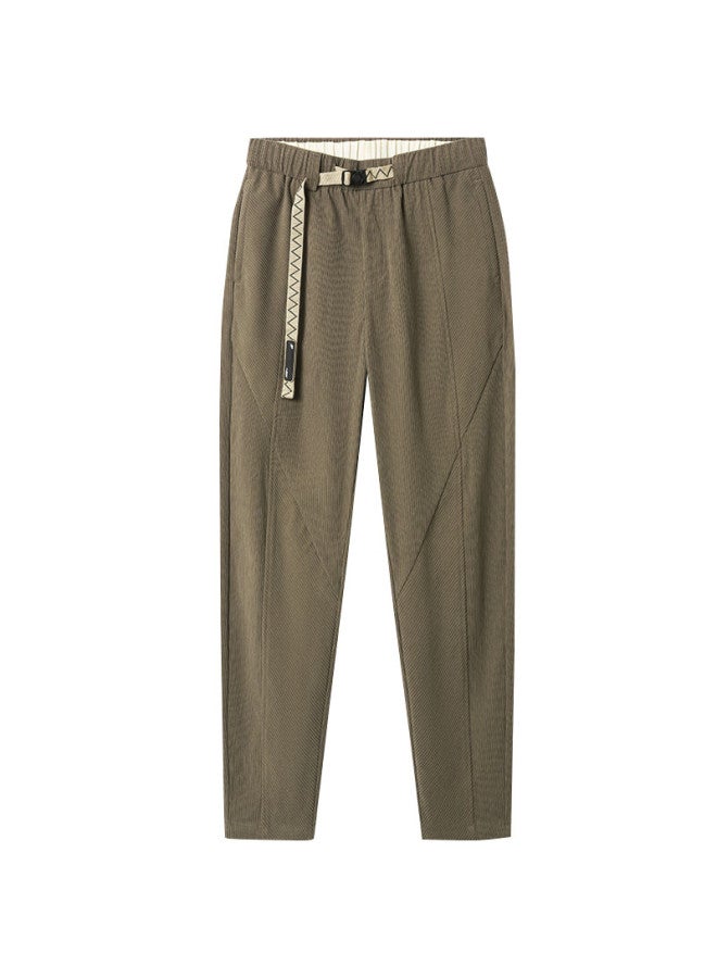 Markless Vintage Corduroy Pants Men Autumn Winter Loose Wrinkle-resistant Easy-care Casual Trousers Men's 3851 Brown 29 - Image 4