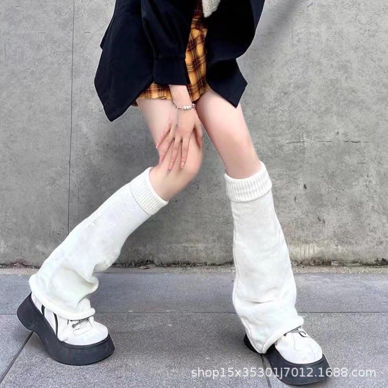 Generic White socks JK all-match spring and summer thin calf cover lolita lolita cute Japanese pile socks summer  - Image 2