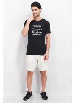 Aston Martin Men Crew Neck Short Sleeve Graphic Print T-Shirt, Black  - Image 2