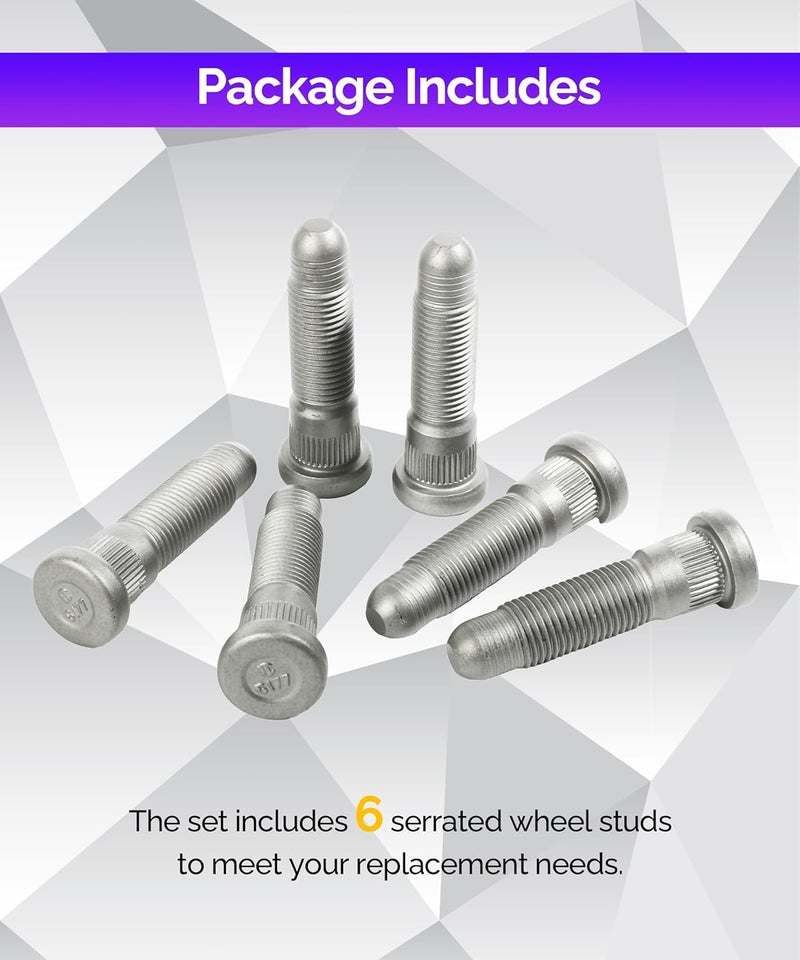RACOONA 6PCS Serrated Wheel Studs - Image 3