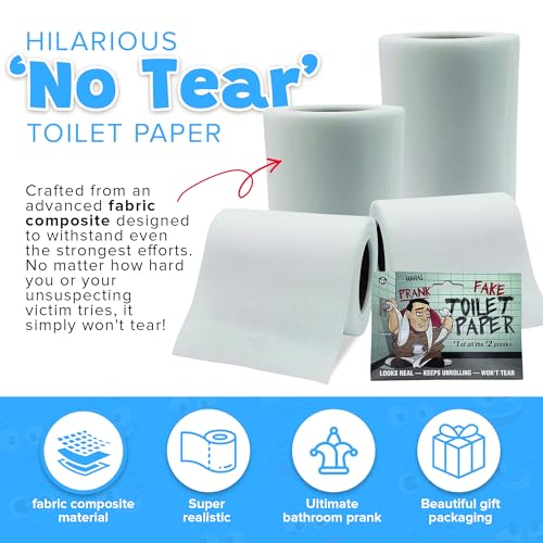 Laughing Smith No Tear Prank Toilet Paper - Impossible to Rip Gag for Adults and Kids - Image 2