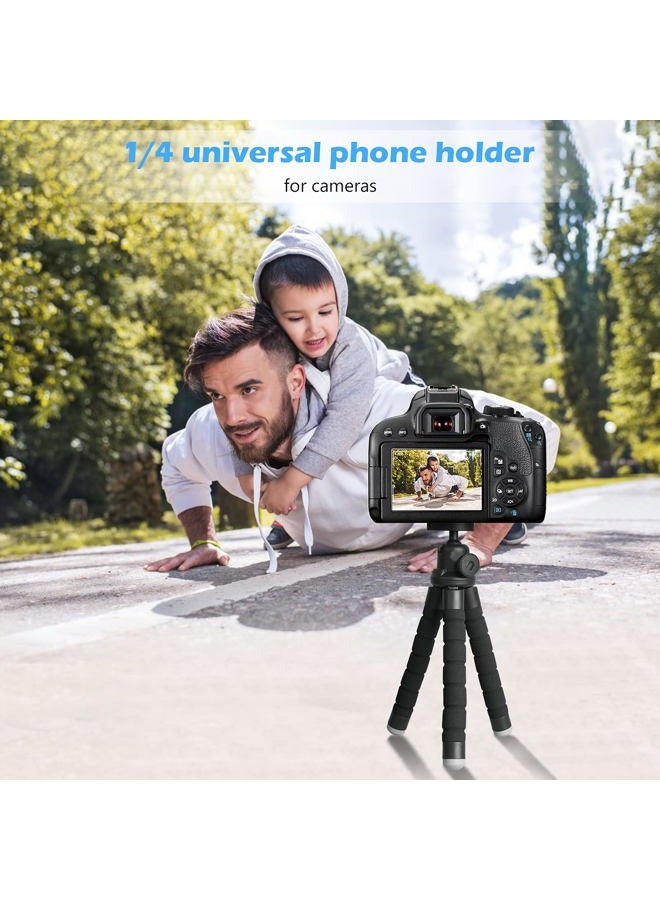 UBeesize Phone Tripod, Portable and Flexible Tripod with Wireless Remote and Clip, Cell Phone Tripod Stand for Video Recording, Medium - Image 3