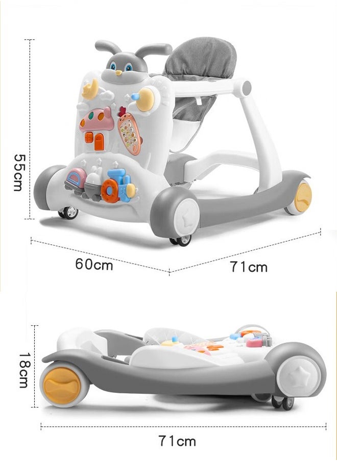 Optico - Sit-to-Stand Learning Walker Baby Push Walker with Musical Play Table Early Education Activity Center Baby Music Learning Toy Gift for Infant Boys Girls - Image 1