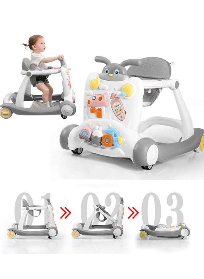 Optico - Sit-to-Stand Learning Walker Baby Push Walker with Musical Play Table Early Education Activity Center Baby Music Learning Toy Gift for Infant Boys Girls - Image 1