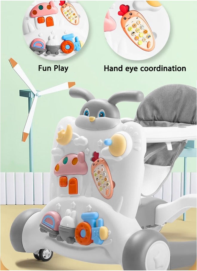 Optico - Sit-to-Stand Learning Walker Baby Push Walker with Musical Play Table Early Education Activity Center Baby Music Learning Toy Gift for Infant Boys Girls - Image 1