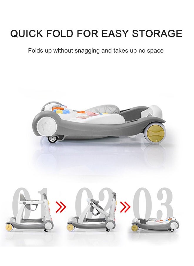 Optico - Sit-to-Stand Learning Walker Baby Push Walker with Musical Play Table Early Education Activity Center Baby Music Learning Toy Gift for Infant Boys Girls - Image 1