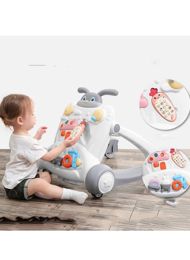 Optico - Sit-to-Stand Learning Walker Baby Push Walker with Musical Play Table Early Education Activity Center Baby Music Learning Toy Gift for Infant Boys Girls - Image 1