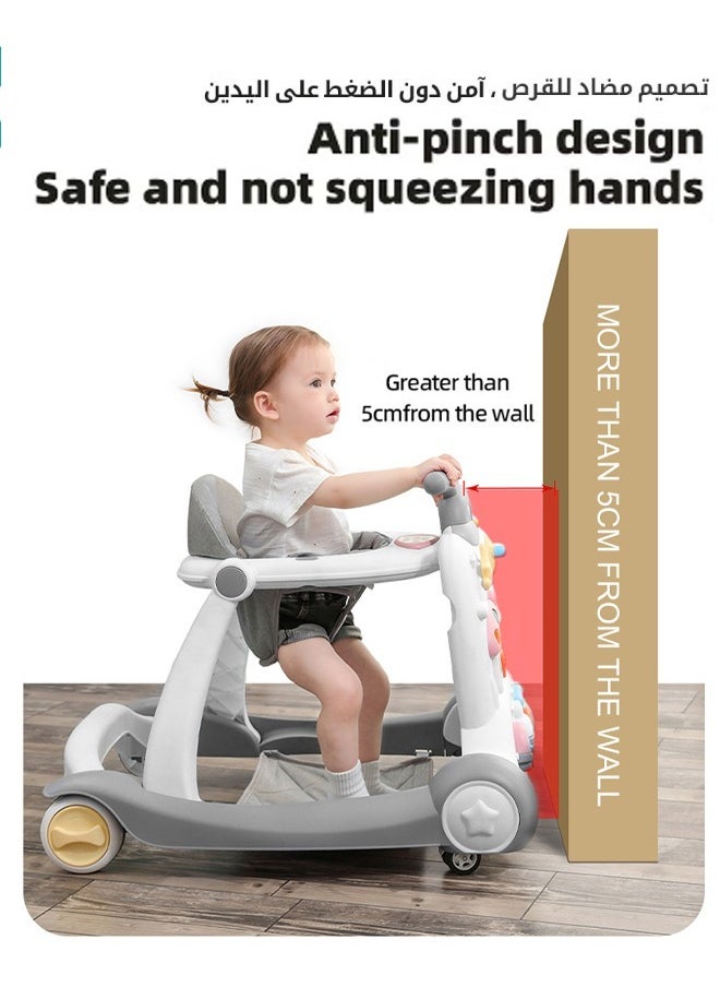 Optico - Sit-to-Stand Learning Walker Baby Push Walker with Musical Play Table Early Education Activity Center Baby Music Learning Toy Gift for Infant Boys Girls - Image 1