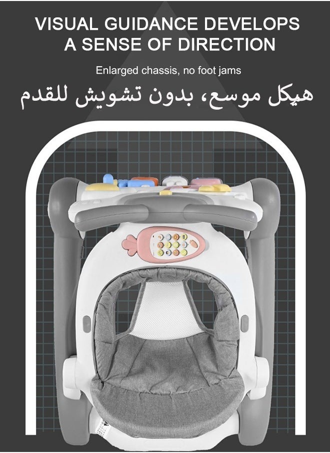 Optico - Sit-to-Stand Learning Walker Baby Push Walker with Musical Play Table Early Education Activity Center Baby Music Learning Toy Gift for Infant Boys Girls - Image 1
