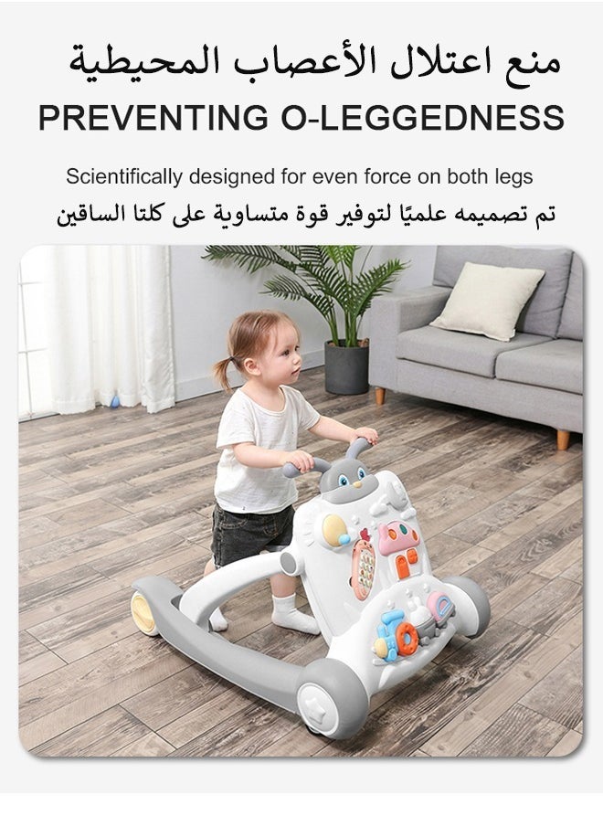 Optico - Sit-to-Stand Learning Walker Baby Push Walker with Musical Play Table Early Education Activity Center Baby Music Learning Toy Gift for Infant Boys Girls - Image 1