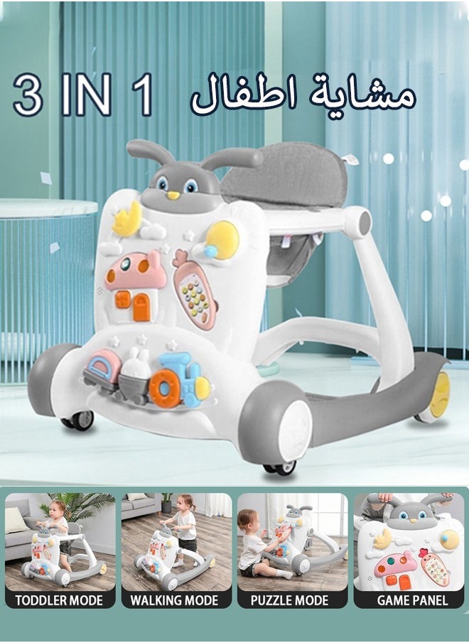 Optico - Sit-to-Stand Learning Walker Baby Push Walker with Musical Play Table Early Education Activity Center Baby Music Learning Toy Gift for Infant Boys Girls - Image 1