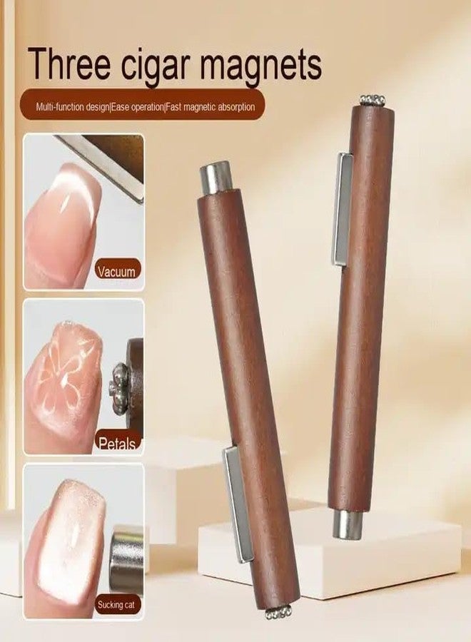 KIRA Magnetic Nail Art Tool, Three-in-One Design, Professional Manicure Magnet, Brown - Image 4