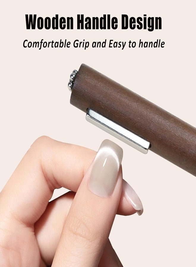 KIRA Magnetic Nail Art Tool, Three-in-One Design, Professional Manicure Magnet, Brown - Image 3