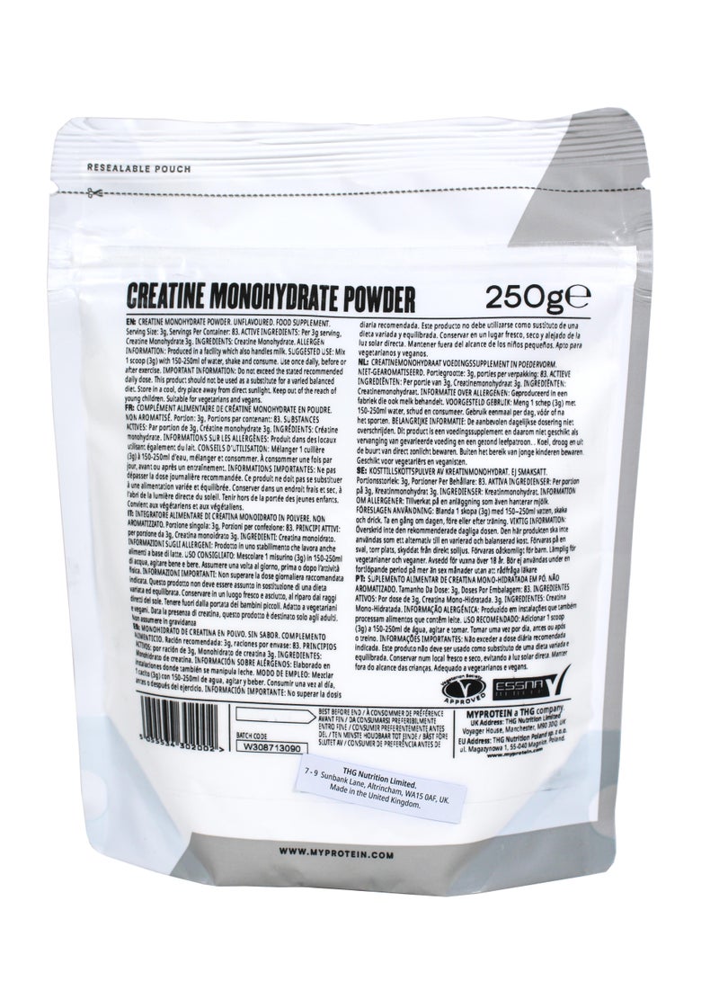 Myprotein Creatine Monohydrate 250g Unflavored - Image 4