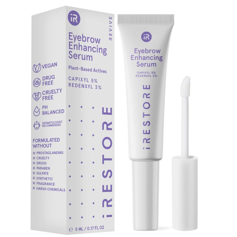 iRESTORE Eyebrow Growth Serum | Vegan Prostaglandin Free & Non Irritating | For Bolder Thicker Fuller Eye Brows with Visible Results | Brow Enhancing Serum | 3 Months Supply 5ml - Image 1