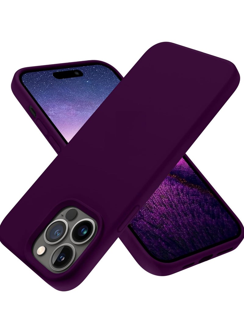 حافظة هاتف iPhone 15 pro ترقية غطاء سيليكون مقاوم للصدمات ومضاد للخدش (أرجواني) - Image 1