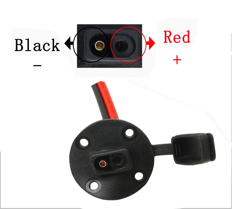 CERRXIAN 55cm 10AWG SAE Socket Solar Weatherproof Sidewall Port DIY Cord, SAE Quick Disconnect Wire Harness Panel Mount Power Cable with Cap - Image 2