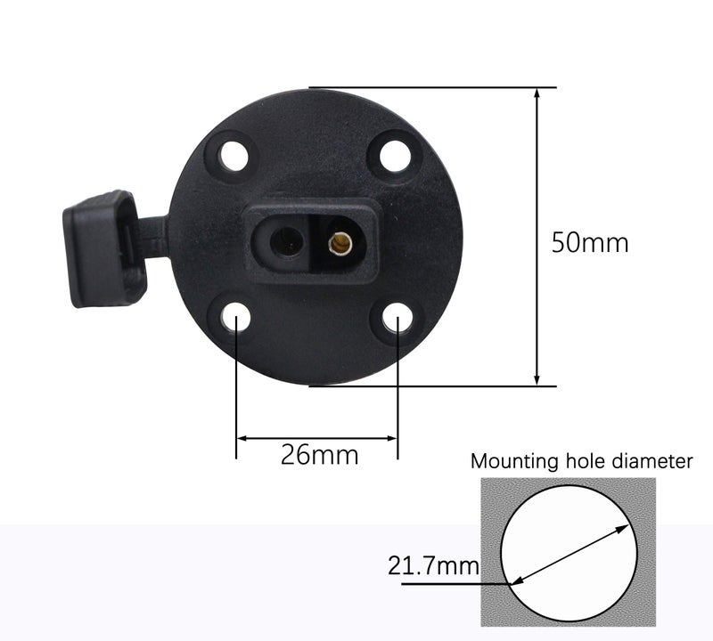 CERRXIAN 55cm 10AWG SAE Socket Solar Weatherproof Sidewall Port DIY Cord, SAE Quick Disconnect Wire Harness Panel Mount Power Cable with Cap - Image 4
