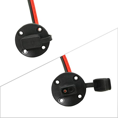 CERRXIAN 55cm 10AWG SAE Socket Solar Weatherproof Sidewall Port DIY Cord, SAE Quick Disconnect Wire Harness Panel Mount Power Cable with Cap - Image 3