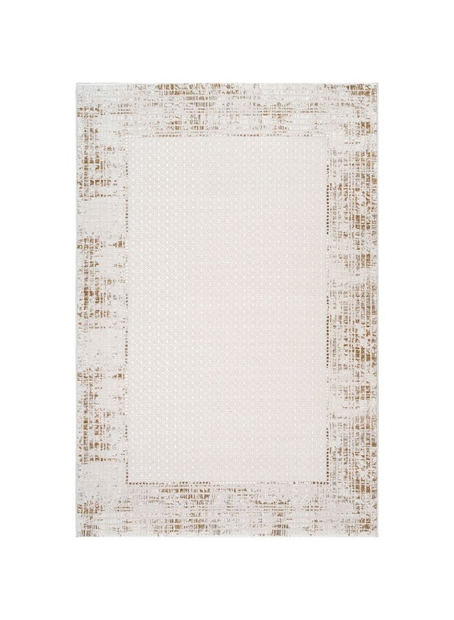 DANUBE HOME Amber Contemporary Rug  | Washable Contemporary Rugs Style | Polypropylene + Polyester Area Rug Floor Covering | Indoor Carpet For Living Room Dining Bedroom 200X300cm-White - Image 4