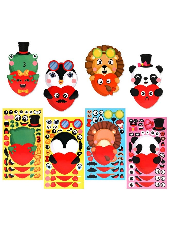 Valentine'S Day Diy Stickers 24 Sheets Valentine’S Day Makeaface Stickers For Kids Make Your Own Animal Stickers For Valentine'S Day Party Favors - pzsku/ZAF618B02194D478DE48CZ/45/_/1697273137/b3fe9387-6e4f-4f37-ad45-36269dd7cfb1