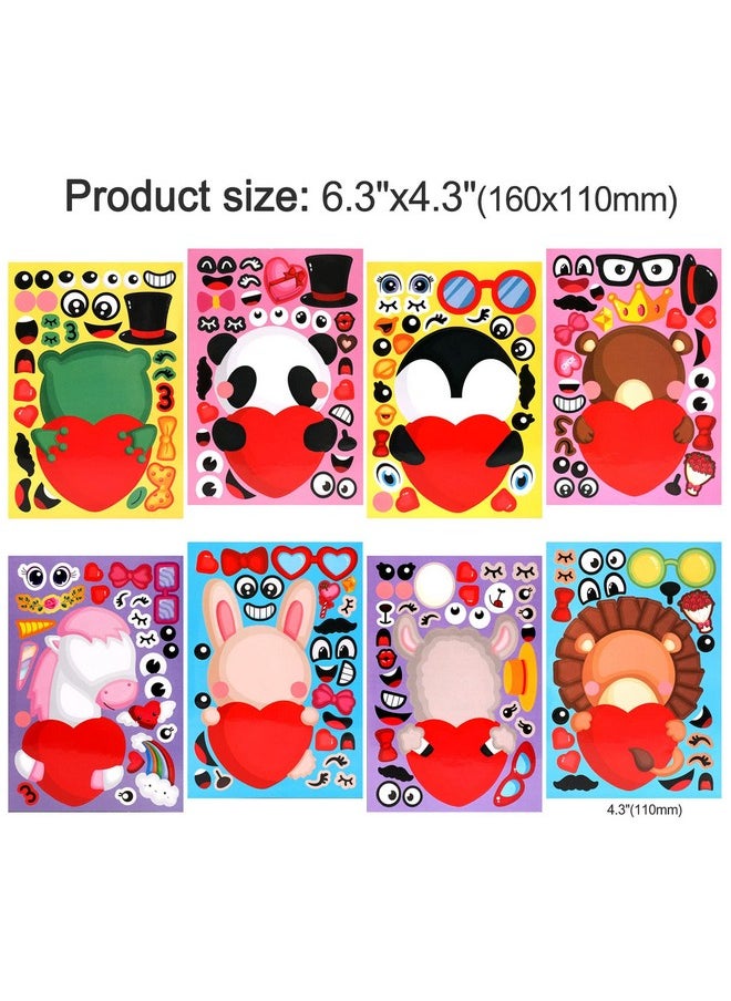 Valentine'S Day Diy Stickers 24 Sheets Valentine’S Day Makeaface Stickers For Kids Make Your Own Animal Stickers For Valentine'S Day Party Favors - pzsku/ZAF618B02194D478DE48CZ/45/_/1697273146/cb80e3e1-05e6-4c4f-acbc-06bc19f7b1be