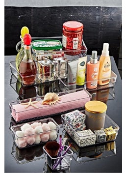 Boz House 7 Piece Kitchen & Make-up Drawer Modular Organizer Organizer Transparent  - Image 3