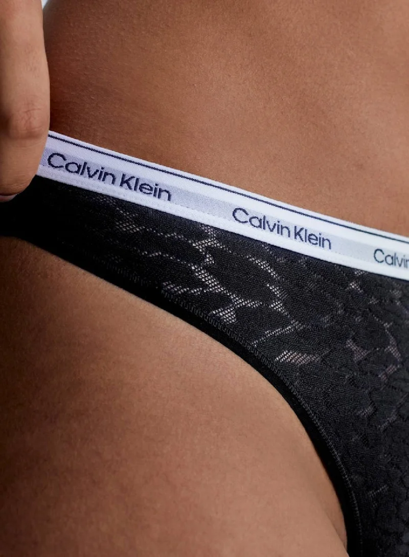 CALVIN KLEIN Lace High Leg Thong
