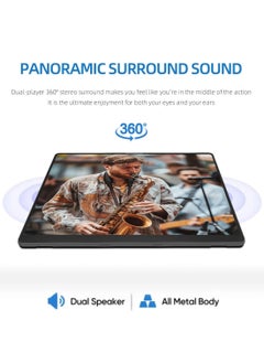 HILUKE 2K Portable Monitor, 14" Ultra Slim Portable Laptop Monitor 2160 * 1440 QHD External Display with Dual Speakers HDR FreeSync Second Screen for Laptop PC Phone Game Console  - Image 4