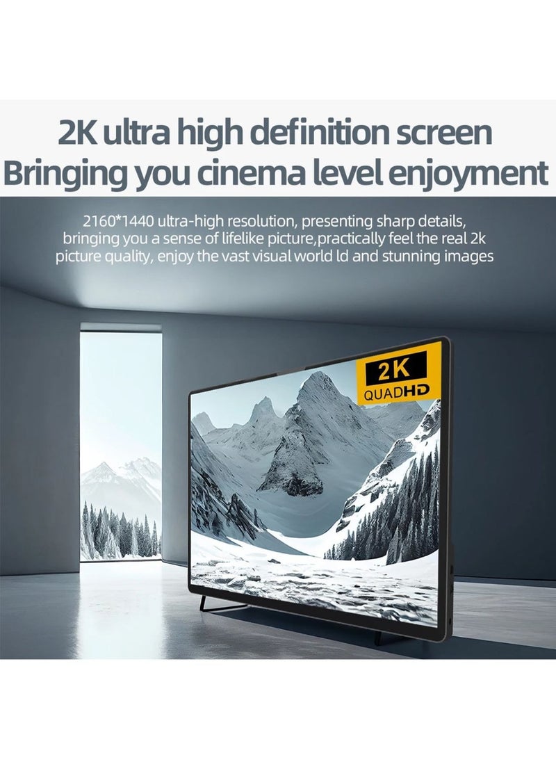 HILUKE - 2K Portable Monitor, 14" Ultra Slim Portable Laptop Monitor 2160 * 1440 QHD External Display with Dual Speakers HDR FreeSync Second Screen for Laptop PC Phone Game Console - Image 1