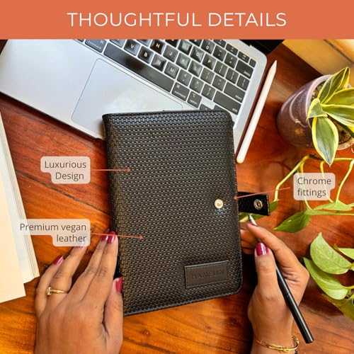 HAMELIN Notebook Diary 2026 | To Do List Journal | Undated Daily Planner & Organizer for Personal & Office Use | Ideal Gift for Men & Women | A5 | 200 Ruled Pages | 80 GSM | Black Grid - Image 5