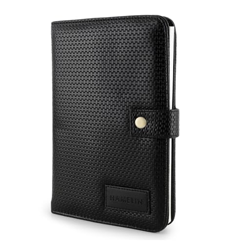 HAMELIN Notebook Diary 2026 | To Do List Journal | Undated Daily Planner & Organizer for Personal & Office Use | Ideal Gift for Men & Women | A5 | 200 Ruled Pages | 80 GSM | Black Grid - Image 1