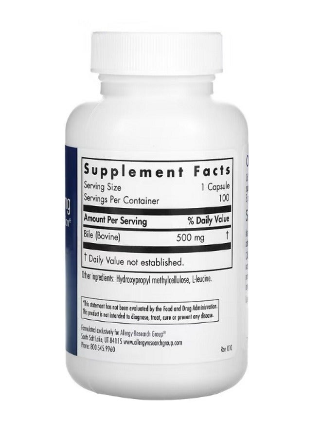 Allergy Research Group Ox Bile 500 mg 100 Vegicaps - Image 2