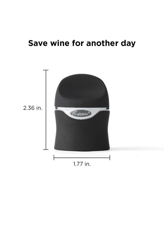 rabbit Rabbit Champagne and Wine Sealer - Air-Tight Wine Preserver, Champagne Stopper - Bar Essential Kitchen Tool for Freshness & Flavor, Wine Lover's Collection, Easy & Comfortable To Use (Velvet Black)  - Image 2