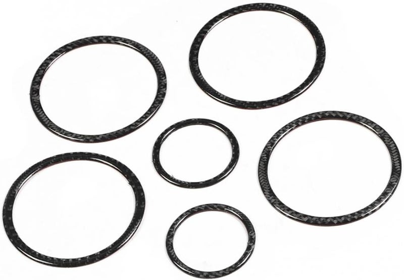 DEMULAX 6Pcs Carbon Fiber Speaker Ring Covers for BMW - Image 3