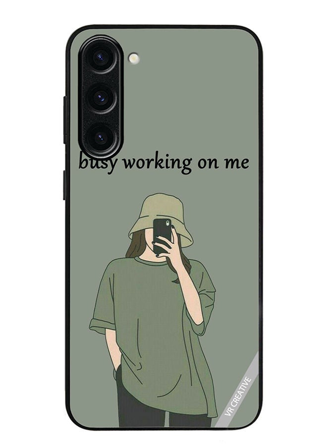 VR CREATIVE Protective Case Cover For Samsung Galaxy S23 Plus Busy Working On Me Design Multicolour - Image 1